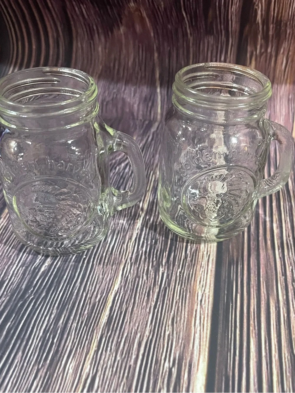 Golden Harvest, Mini Mason Jar Salt/Pepper Shaker/Shot Glass with Handle No Lids